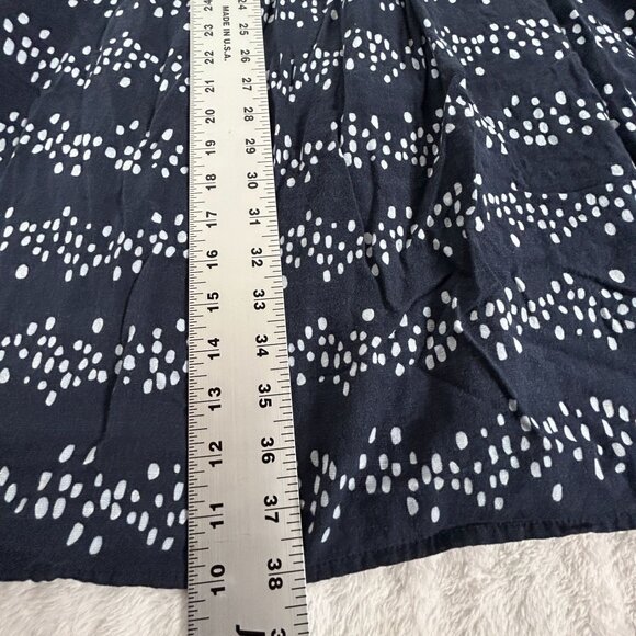Orange Creek Womens Navy White Polka Dot Short Sleeve Button-Up Shirt Dress XL - Picture 11 of 11